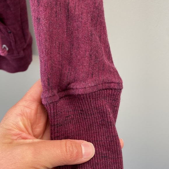 TITIKA Active Wear Couture Burgundy Cowl Neck Yoga Terry Clothe Wrap Sweater - Picture 7 of 8